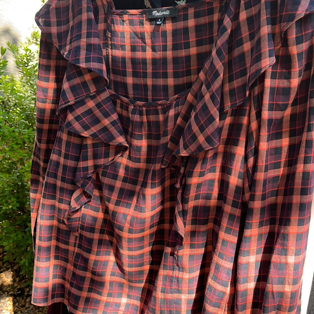 Madewell plaid top